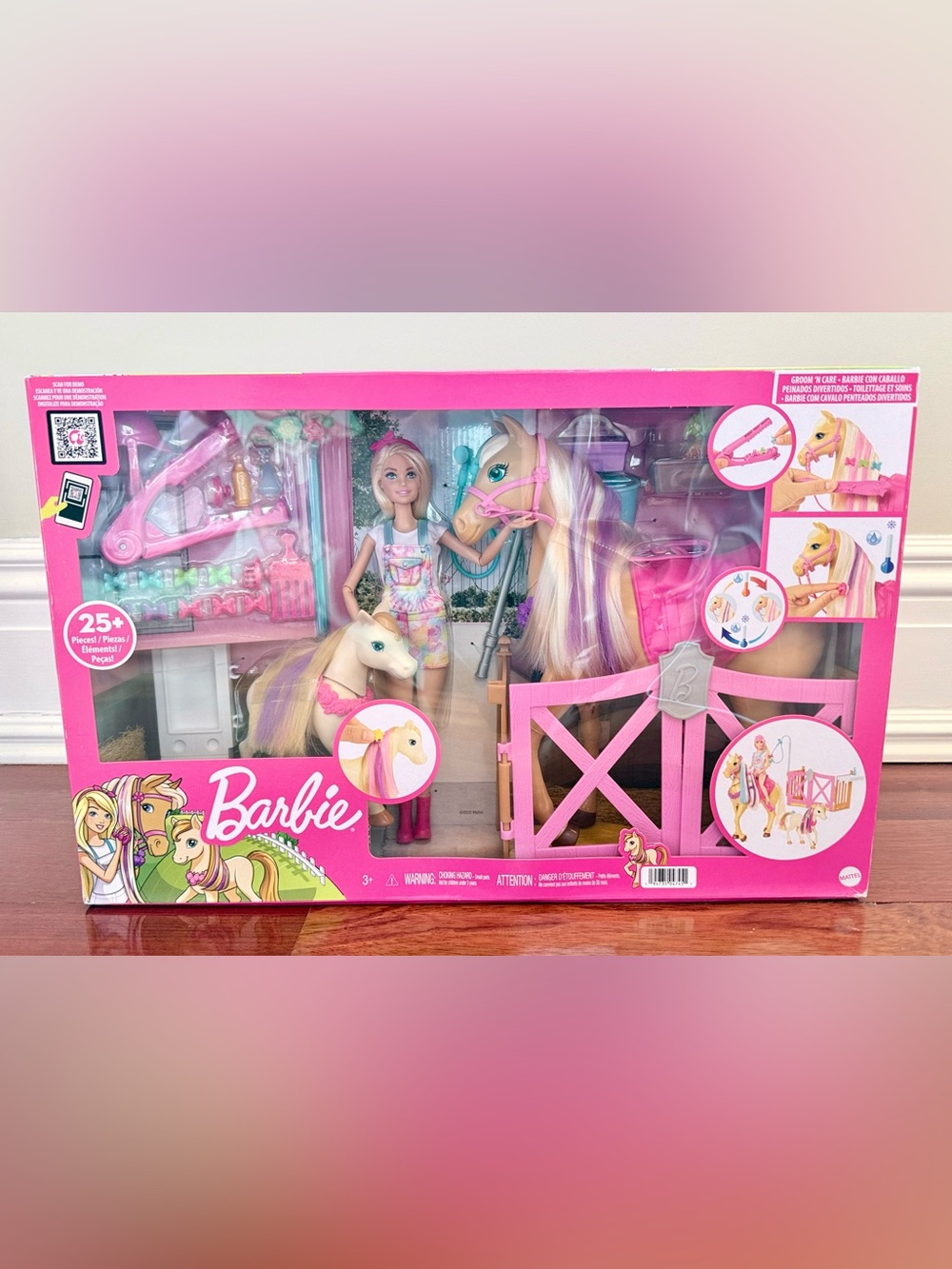 NEW Barbie Groom N Care Horse Playset HGB58 Equestrian